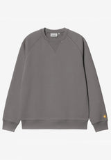Carhartt WIP Chase Felpa porphyry-gold – Vista frontale