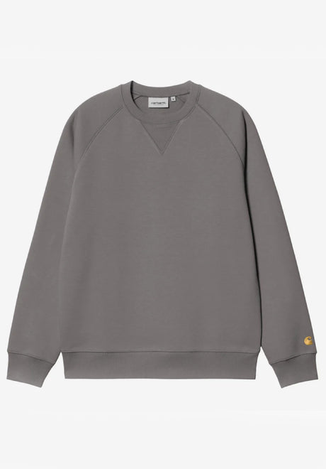Carhartt WIP Chase Sweatshirt porphyry-gold – Vooraanzicht