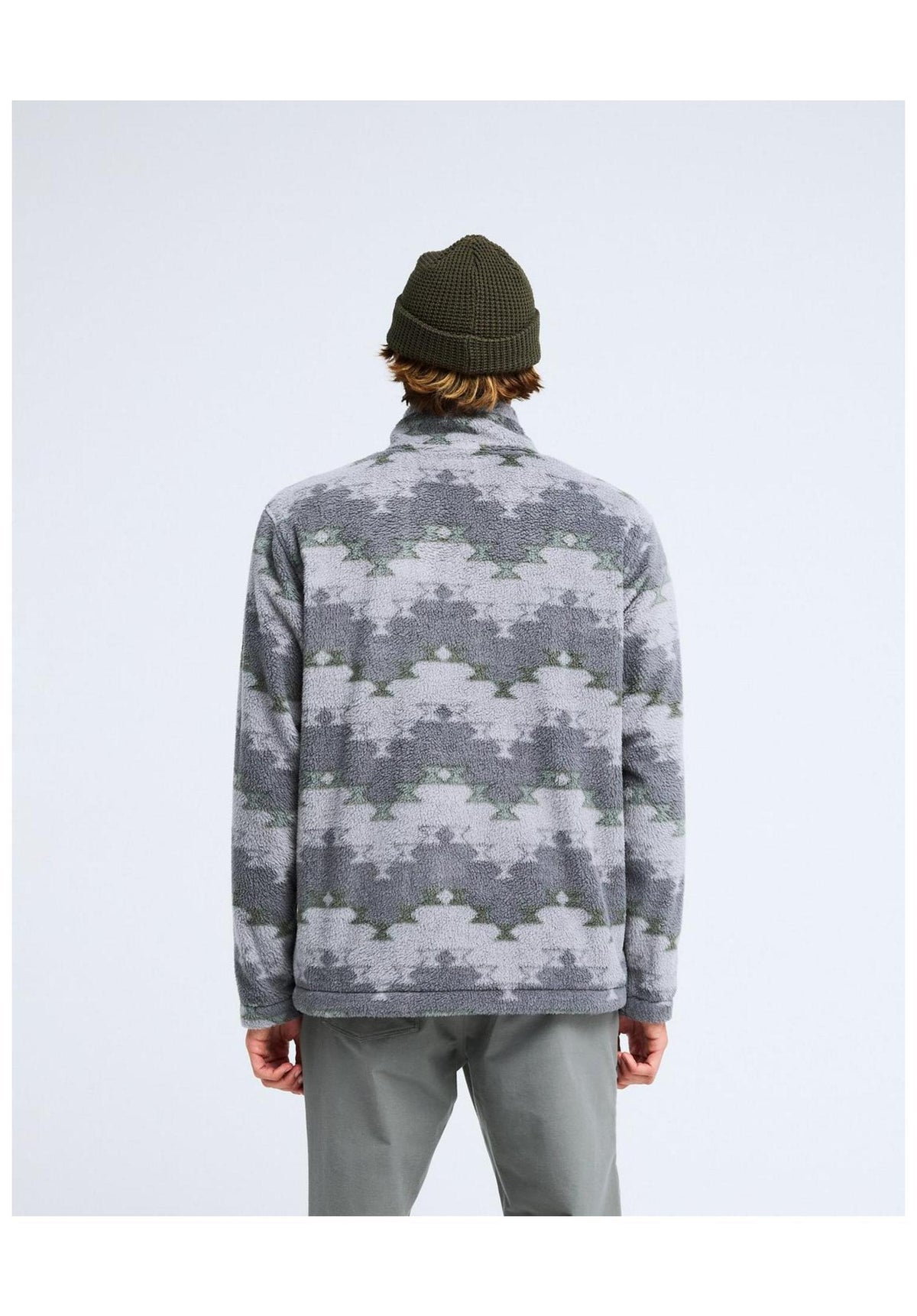 Billabong Boundary Mock Neck Sweatshirt pewter – Back view