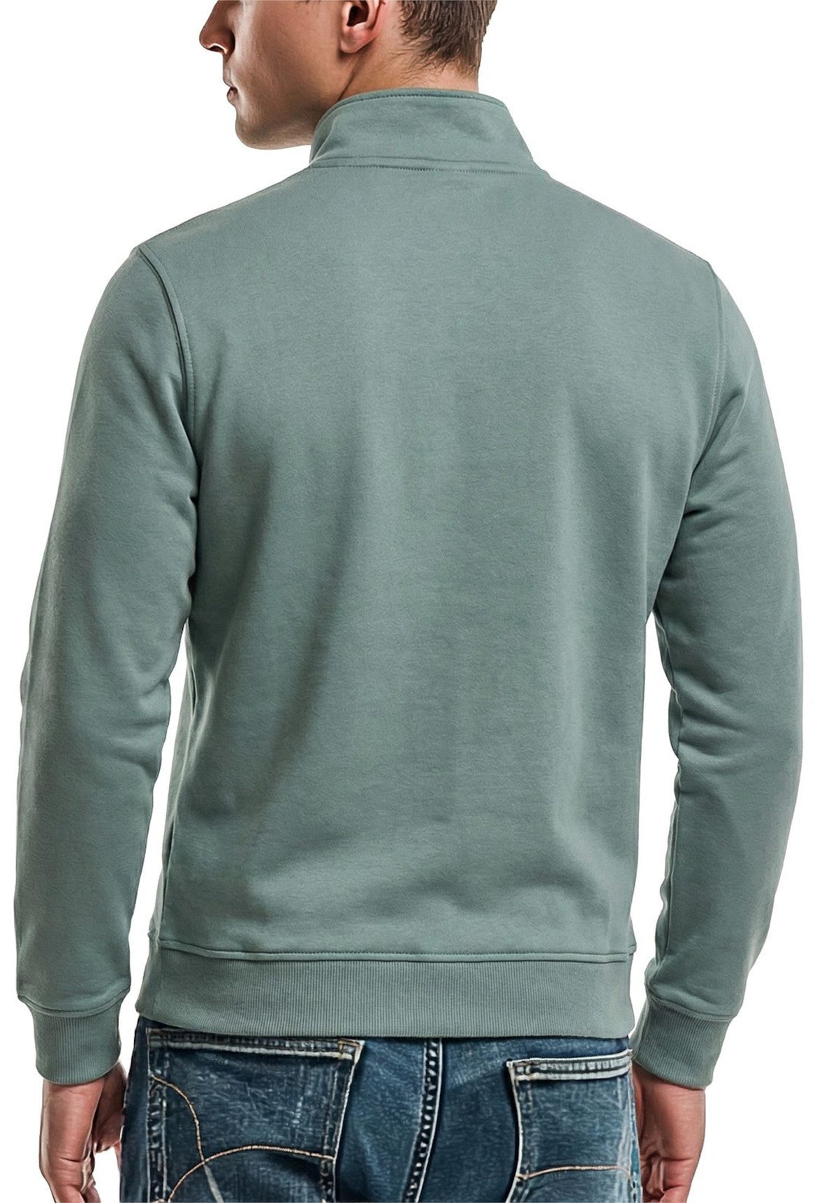 Dickies Oakport Quarter Zip Felpa stormysea – Vista posteriore