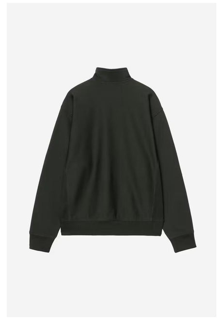 Half Zip American Script raven Vorderansicht