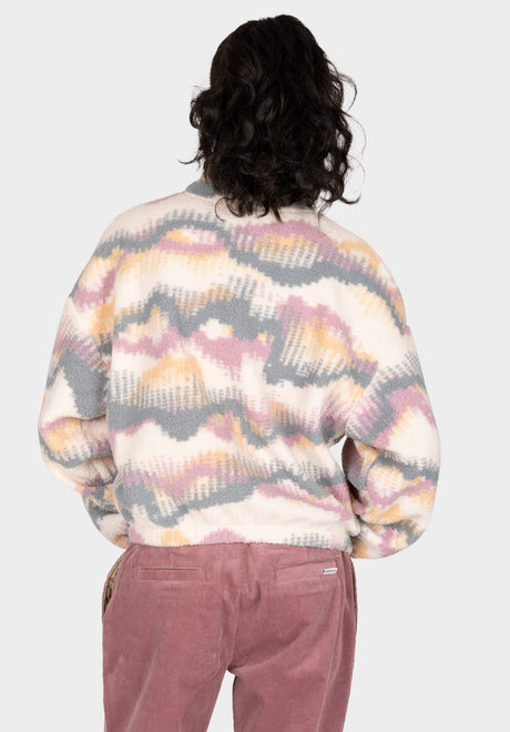 iriedaily Arkta Teddy Troyer Sweatshirt mauve – Back view