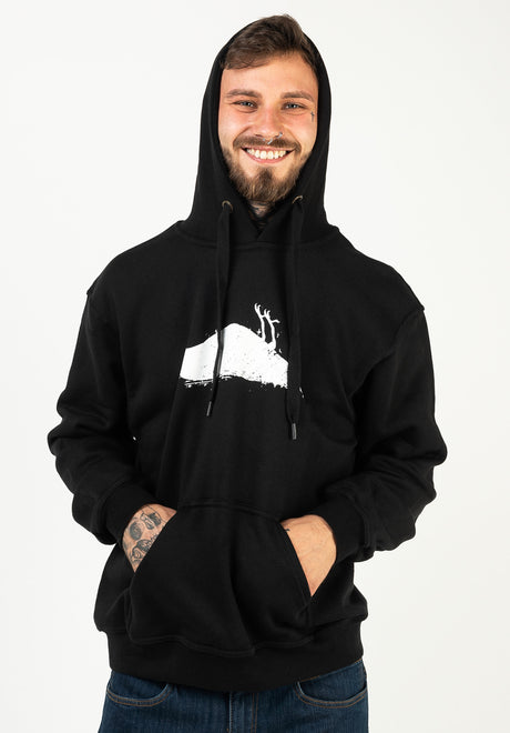 Atticus Bird Hoodie-sweater black-white – Weergave 2