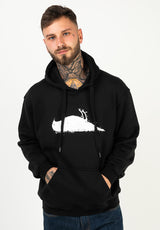 Atticus Bird Hoodie black-white – Visning 1