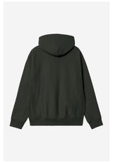 Carhartt WIP Hooded American Script Hoodie raven – Back view
