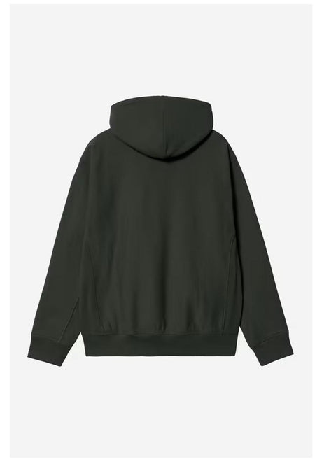 Hooded American Script raven Rueckenansicht