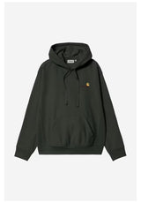 Carhartt WIP Hooded American Script Hoodie raven – Front view