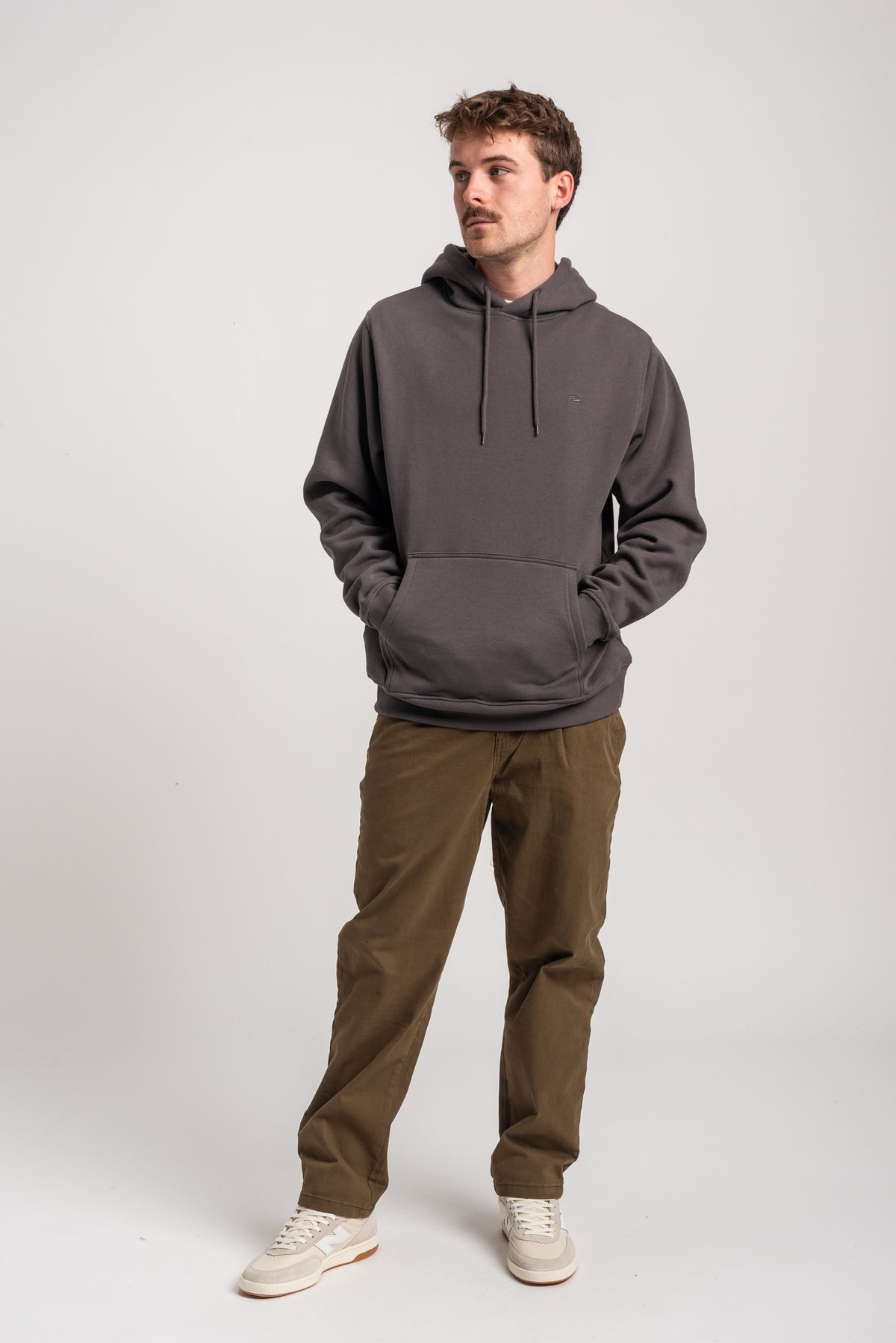 Rules Easy Hood Hoodie-sweater leadgrey – Achteraanzicht