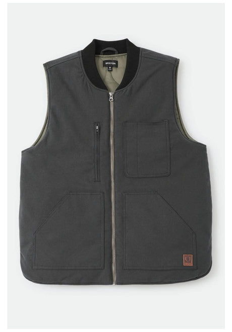 Brixton Builders Abraham Vest black-olive-surplus – Front view