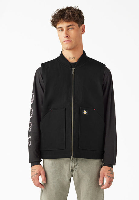 Dickies x Spitfire Chaleco black – Vista frontal