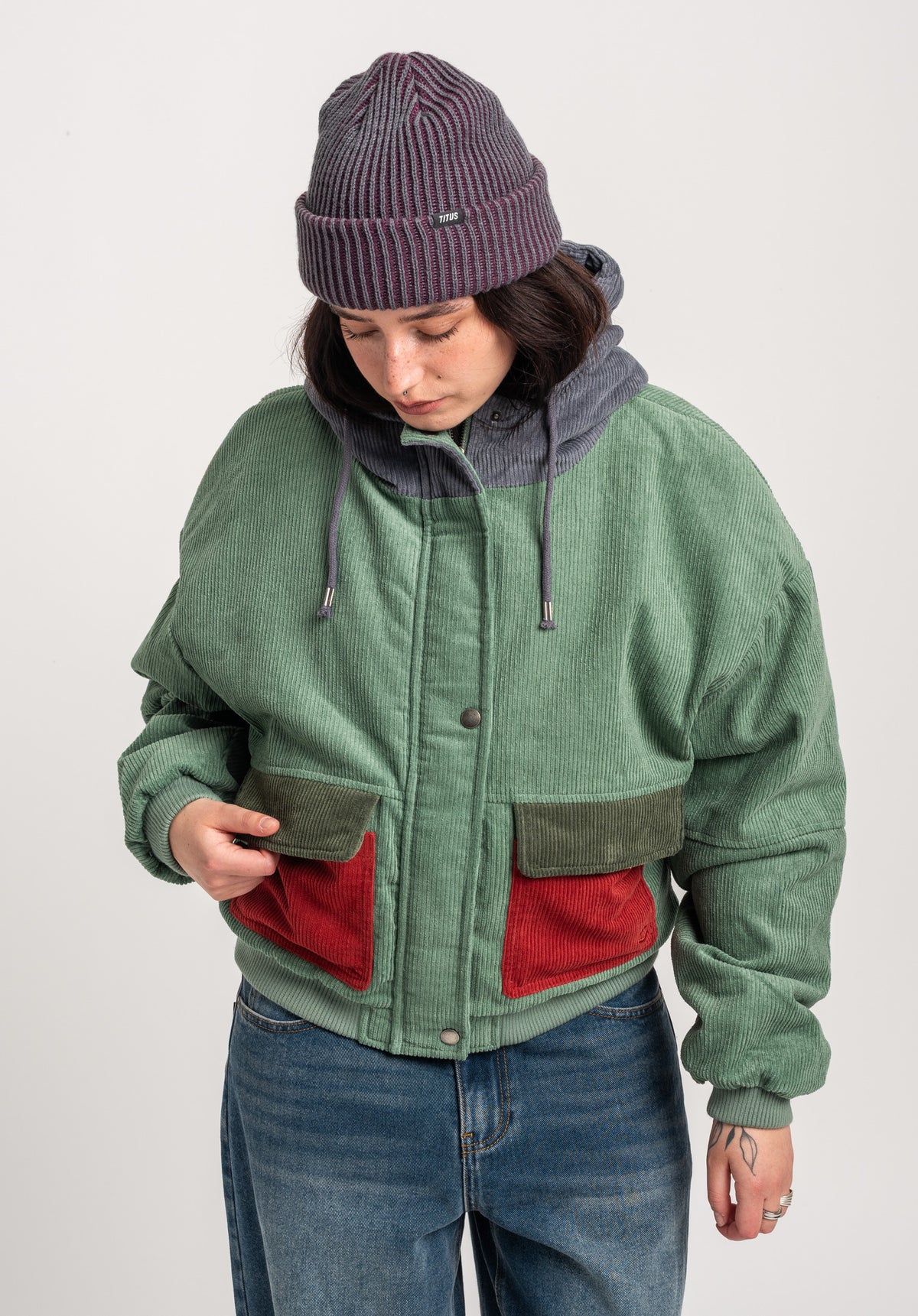 TITUS Meja Winter Jackets petrol – Back view