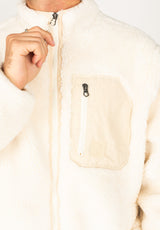 Volcom Muzzer Fuzzar Zip Veste de mi-saison dirtywhite – Vue 2