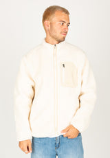 Volcom Muzzer Fuzzar Zip Veste de mi-saison dirtywhite – Vue 1