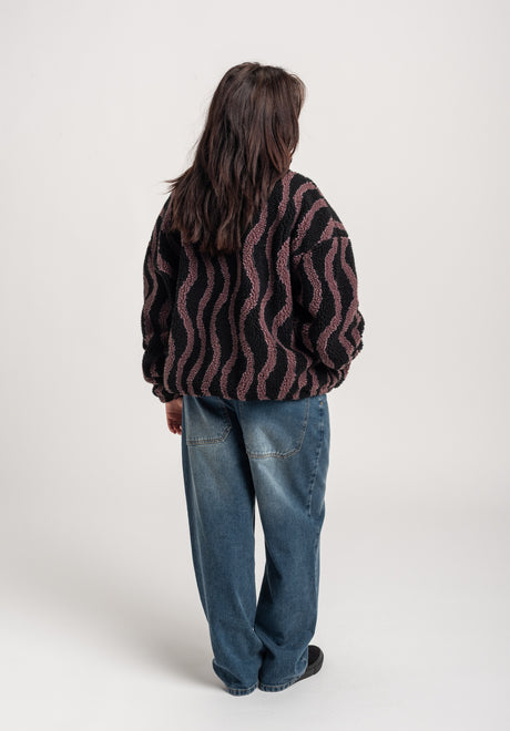 TITUS Nieva Overgangsjakke black-striped – Set nedefra