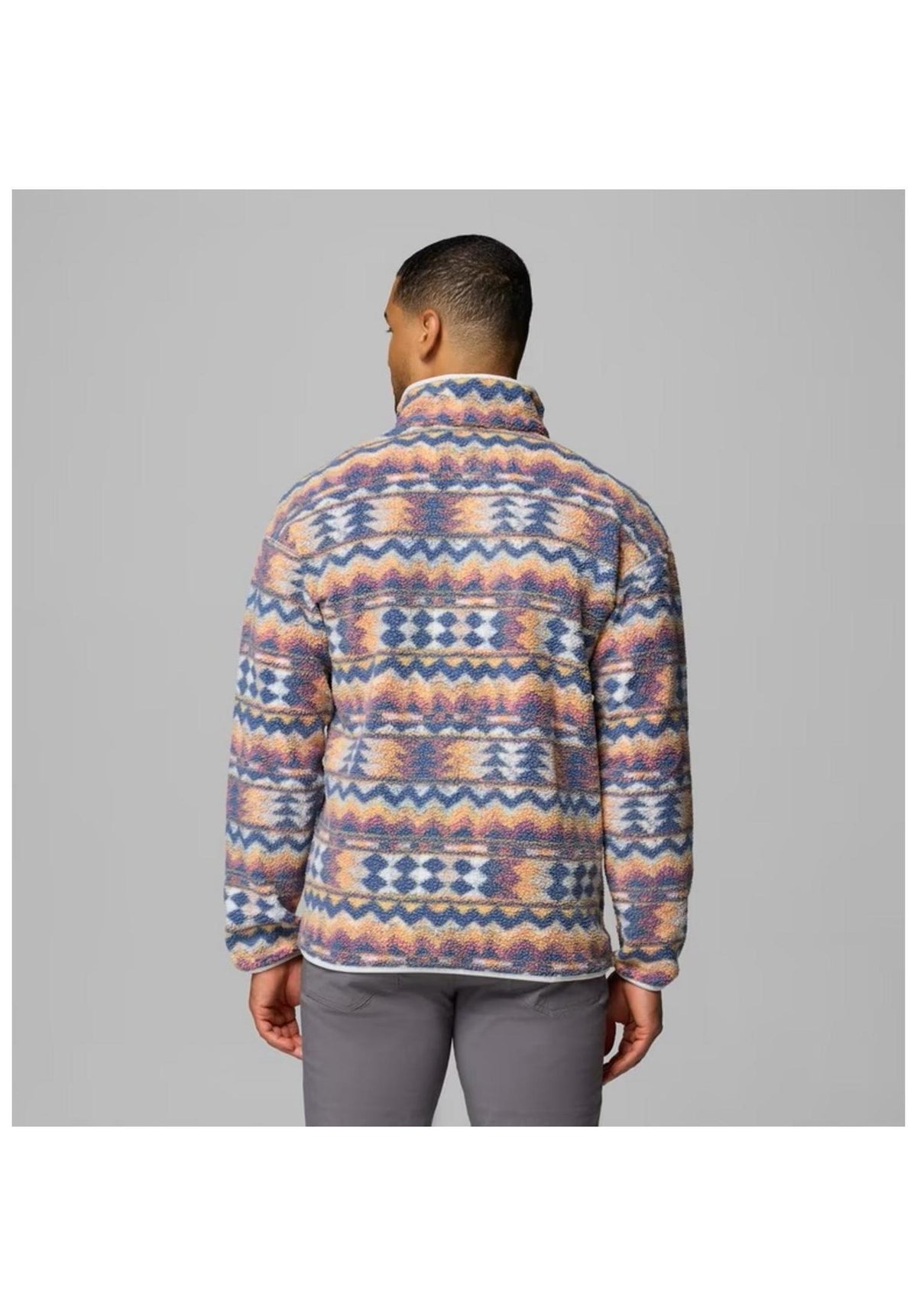 Columbia Helvetia II Printed Half Snap Fleece Giacca da mezza stagione seasalt-retrotree – Vista posteriore
