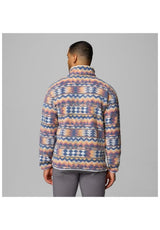 Columbia Helvetia II Printed Half Snap Fleece Giacca da mezza stagione seasalt-retrotree – Vista posteriore