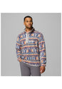 Helvetia II Printed Half Snap Fleece seasalt-retrotree Vorderansicht