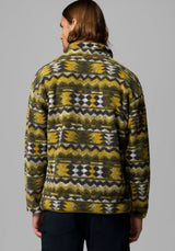Columbia Helvetia II Printed Half Snap Fleece Giacca da mezza stagione mossygreen-retrotree – Vista posteriore