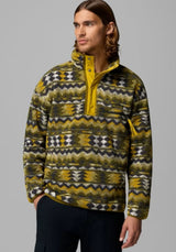 Columbia Helvetia II Printed Half Snap Fleece Giacca da mezza stagione mossygreen-retrotree – Vista frontale