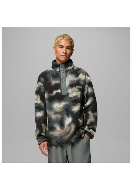 Columbia Helvetia II Printed Half Snap Fleece Overgangsjakke sedonasage-dyeflow – Set forfra