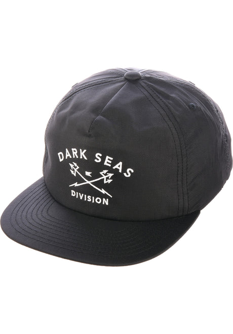 Dark Seas Tridents Nylon Unstructured Cappellino black – Vista frontale