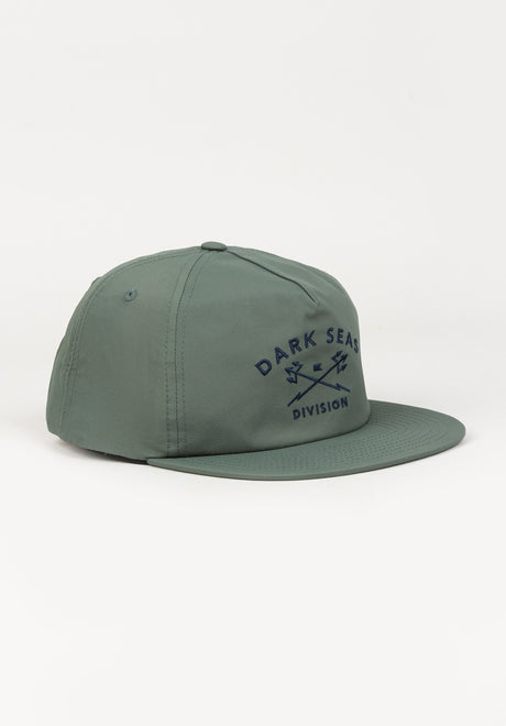 Dark Seas Tridents Nylon Unstructured Cappellino green – Vista frontale
