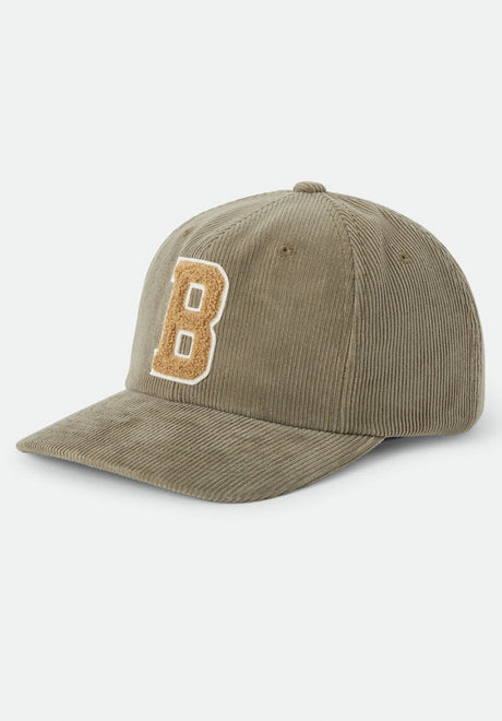 Brixton Big B Mp Cap darkolive-cord – Front view