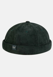Docker Cap darkgreen-cord Vorderansicht
