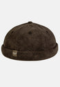 Docker Cap darkbrown-cord Vorderansicht