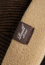 Reell Docker Cap Gorro darkbrown-cord-beige-fleece – Vista de detalle 1