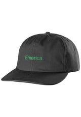 Emerica Pure Gold Dad Hat Cap black-green – Vista frontale