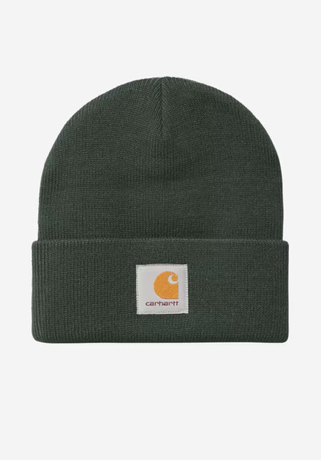 Carhartt WIP Short Watch Hat Beanie darkscarab – Front view