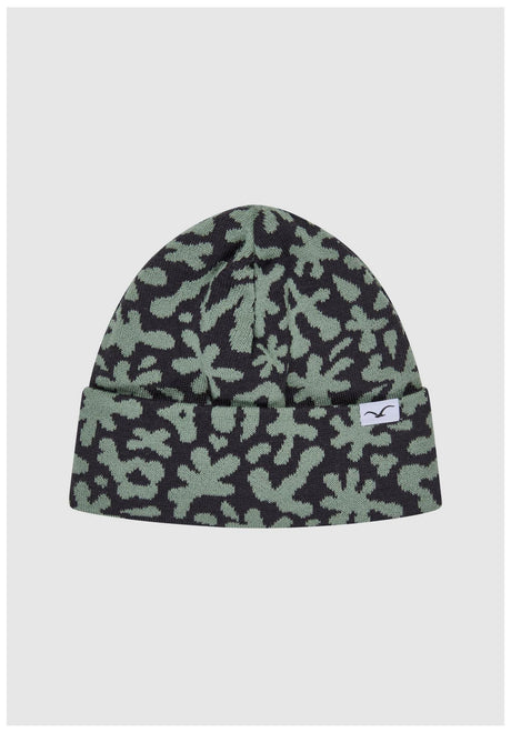 Cleptomanicx Oh Shit Beanie bluegraphite – Front view