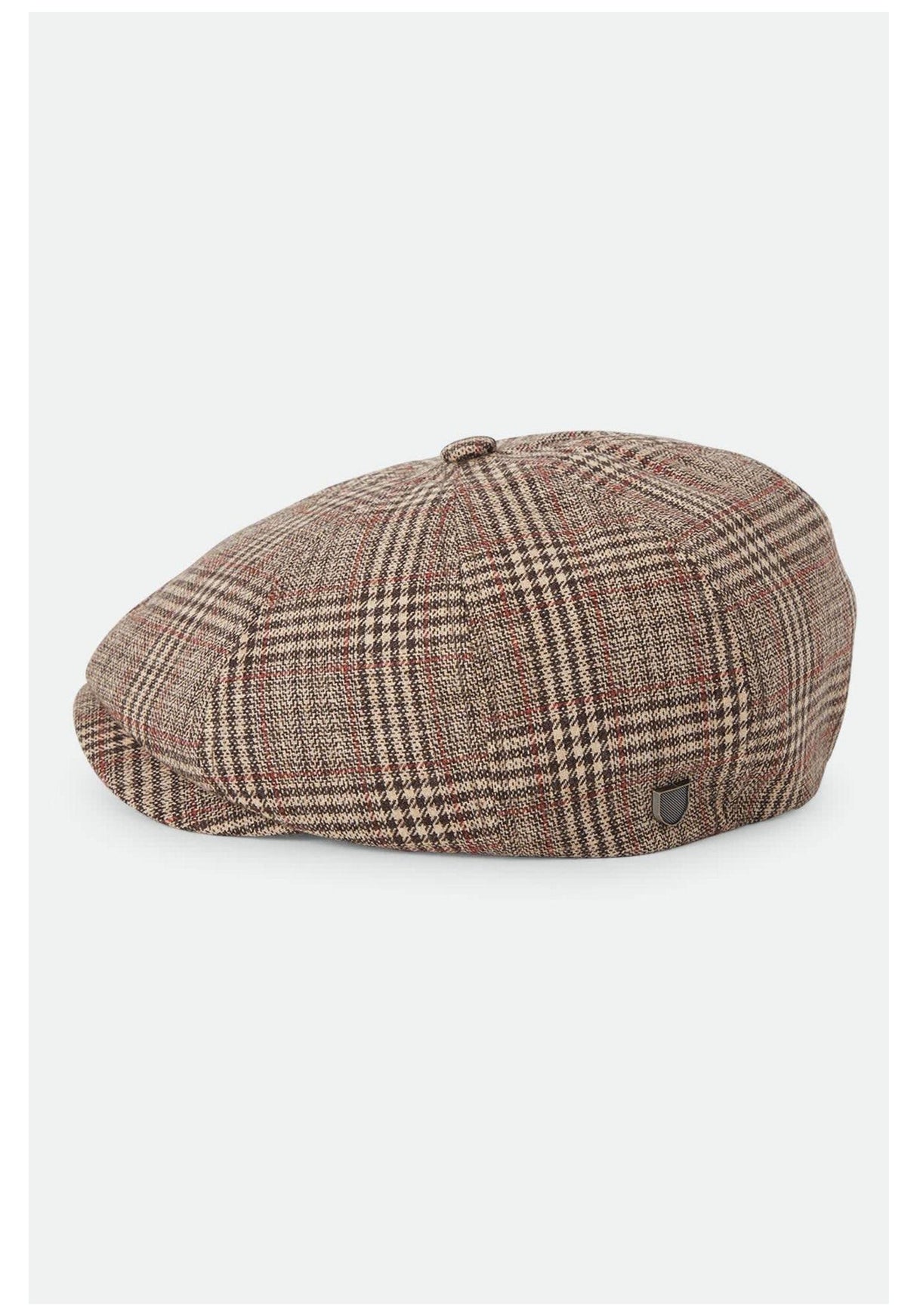 Brixton Brood Hat brown-tan-redplaid – Back view