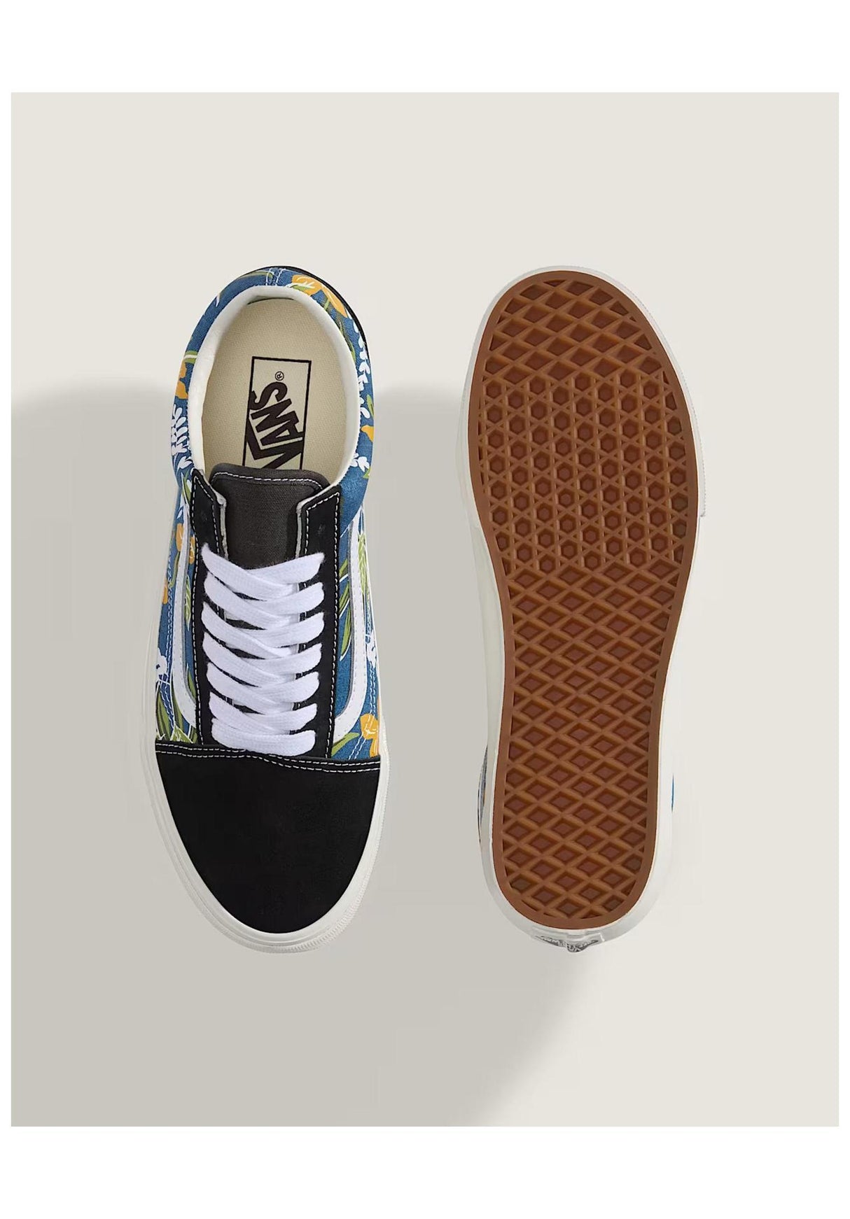 Old Skool floral-navy Closeup2
