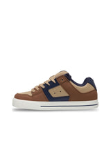 DC Shoes Pure Chaussures Homme brown-navy-tan – Vue de côté