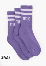 TITUS Socks 3 Pack Socks darklilac – Front view