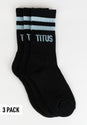 Socks 3 Pack black-mint Vorderansicht