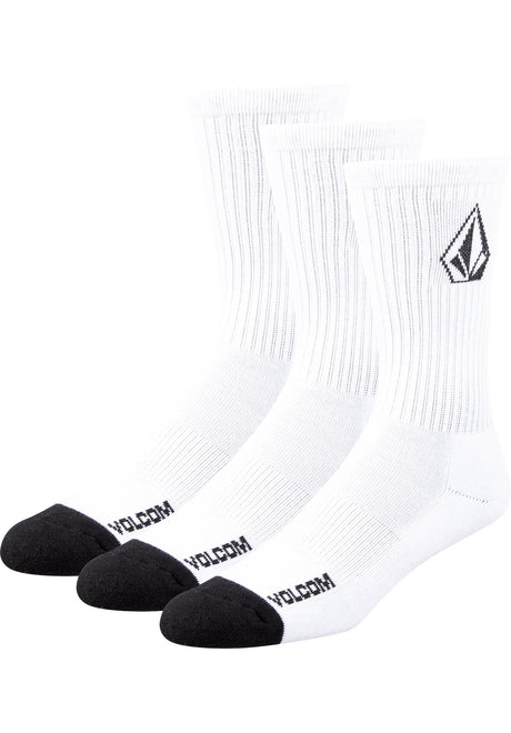 Volcom Full Stone Sock 3Pack Calze white – Vista frontale