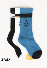 Volcom Full Stone Sock Multi Pack Kids Strømper multi – Set forfra