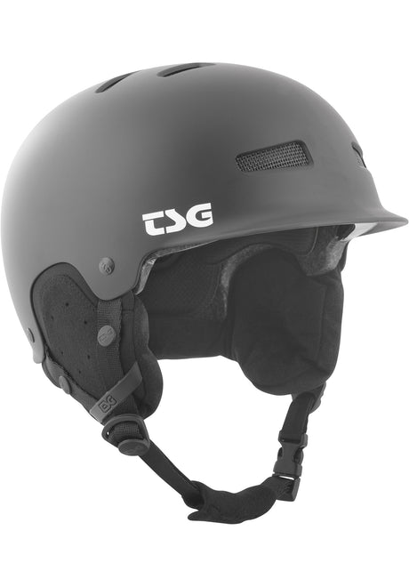 TSG Trophy Solid Color Casco da snowboard satin black – Vista frontale