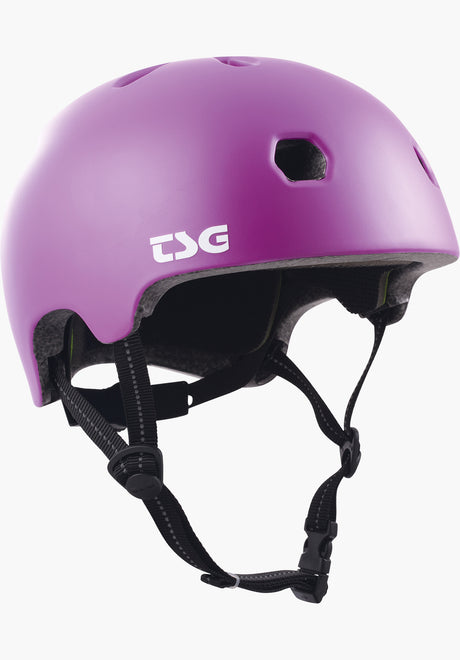 TSG Meta Solid Color Helmet satin purple magic – Front view