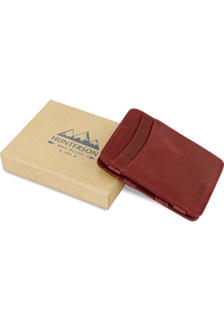 Hunterson Magic Wallet RFID Wallet burgundy – Side view