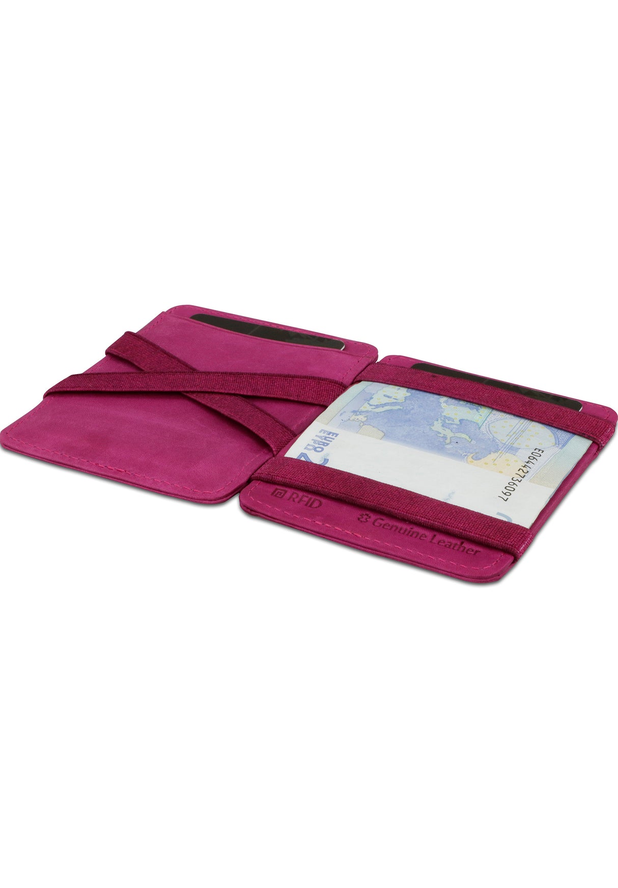 Magic Wallet RFID raspberry Rueckenansicht