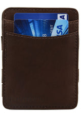 Magic Coin Wallet RFID brown Closeup2