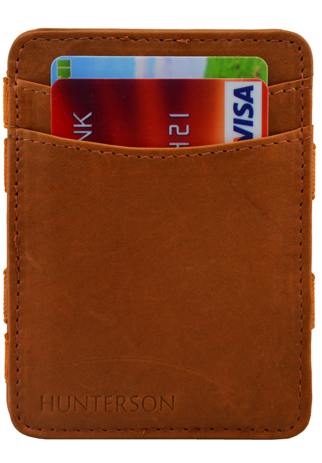 Magic Coin Wallet RFID cognac Closeup2
