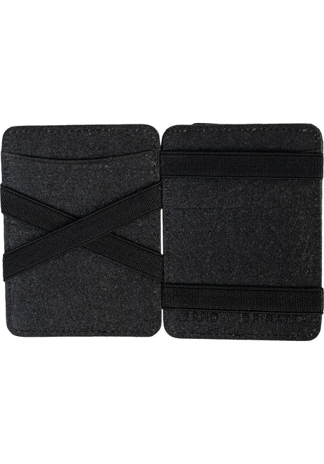 Magic Wallet Coin Vegan charcoal Rueckenansicht