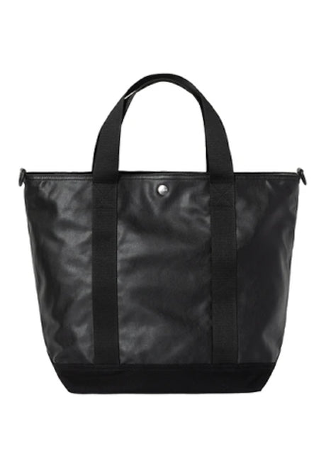 Carhartt WIP Leather Canvas Tote Tas black – Achteraanzicht