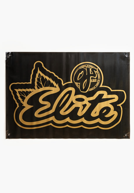 OJ Wheels Promo OJ Elite Vinyl Banner diverse artikel black-gold – Set forfra