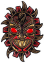 Nicky Guerrero Mask Lapel Pin red - metallic gold Vorderansicht